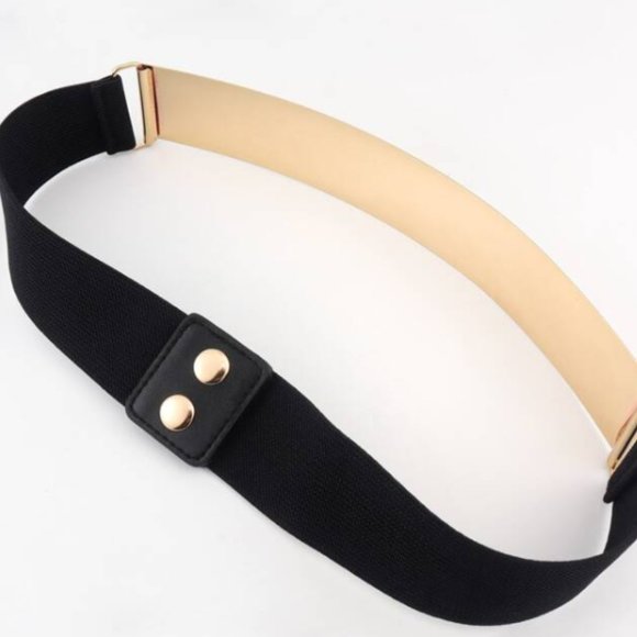 Gold Plate Front Elastic Belt - Picture 5 of 8